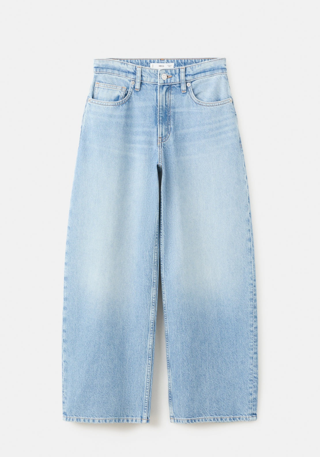 Balloon Crop Jeans - Denim Blue