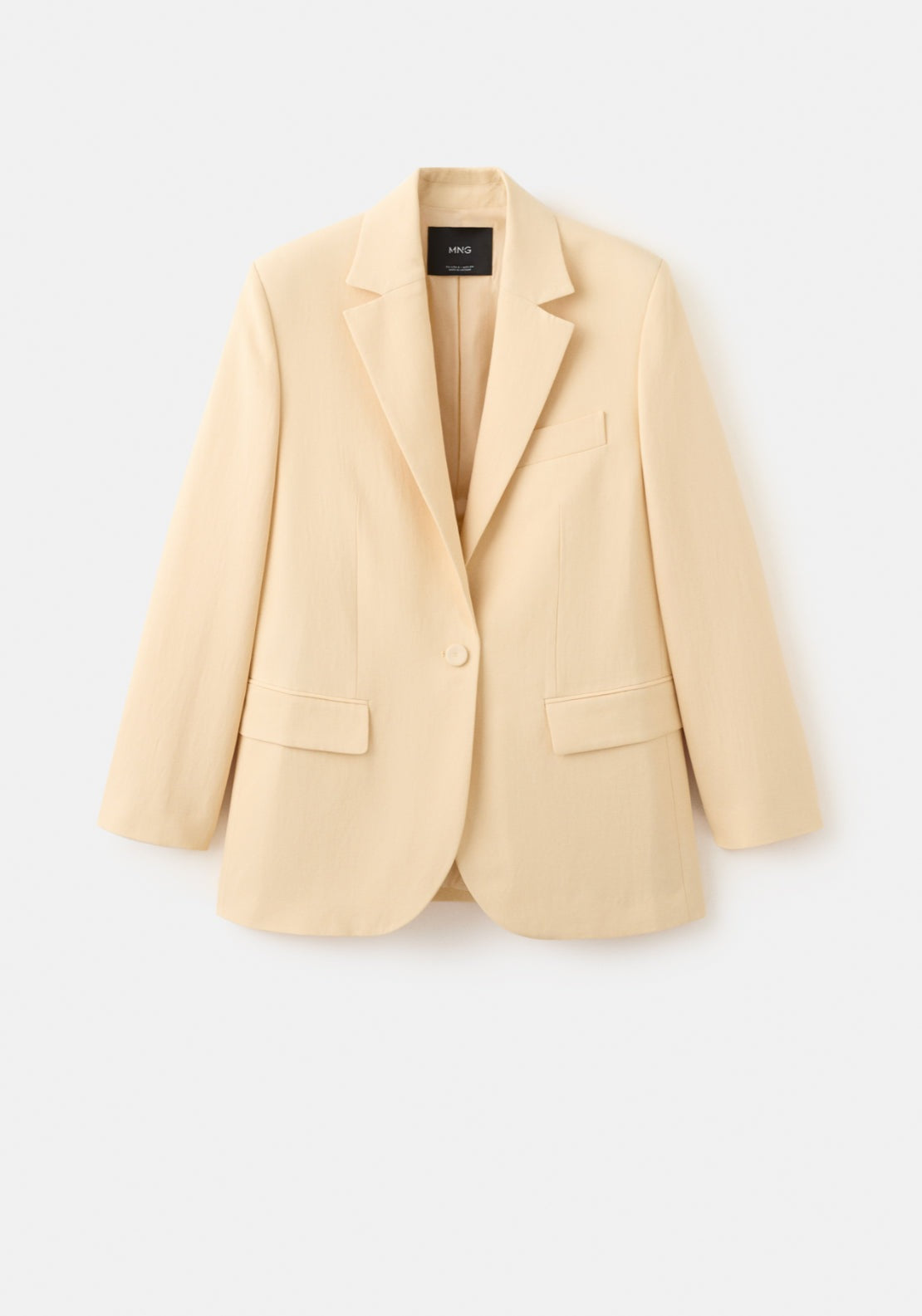 Mango Linen Suit Jacket - Yellow 4 Shaws Department Stores