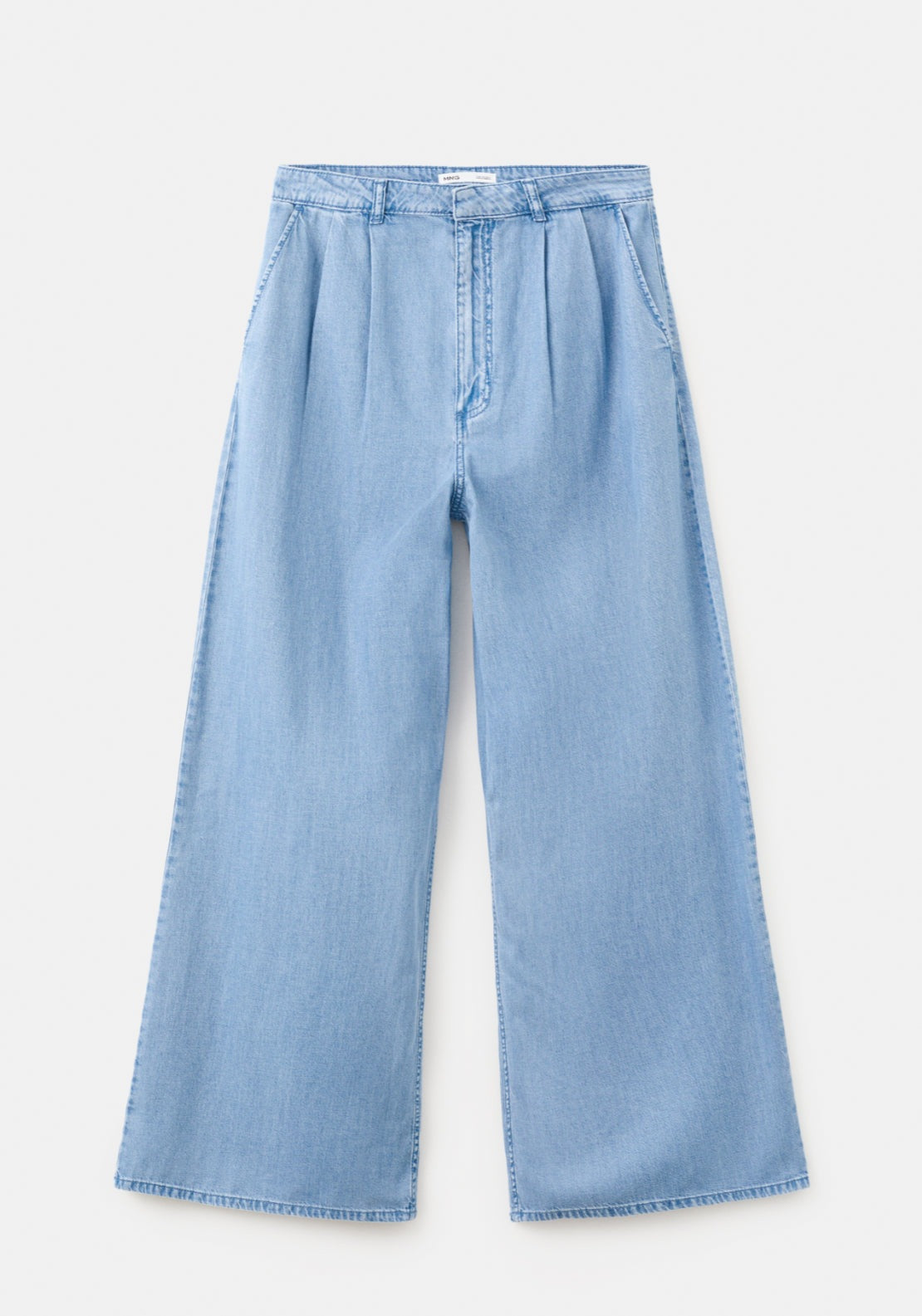 Wideleg Lyocell Trousers - Denim Blue