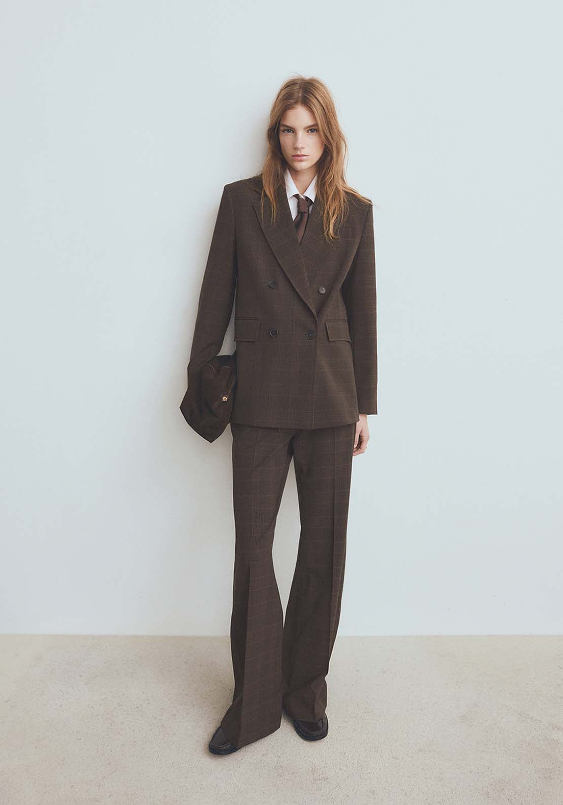 Check Suit Trousers - Brown