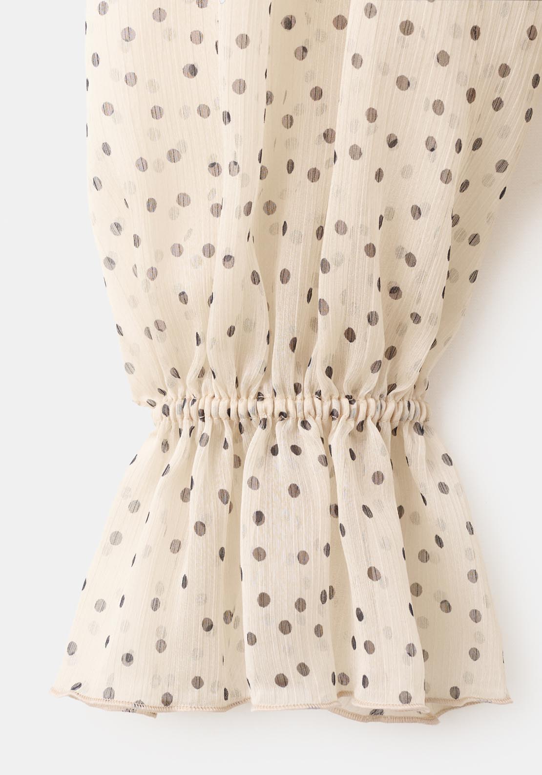 Bow Polka Dot Blouse - Cream