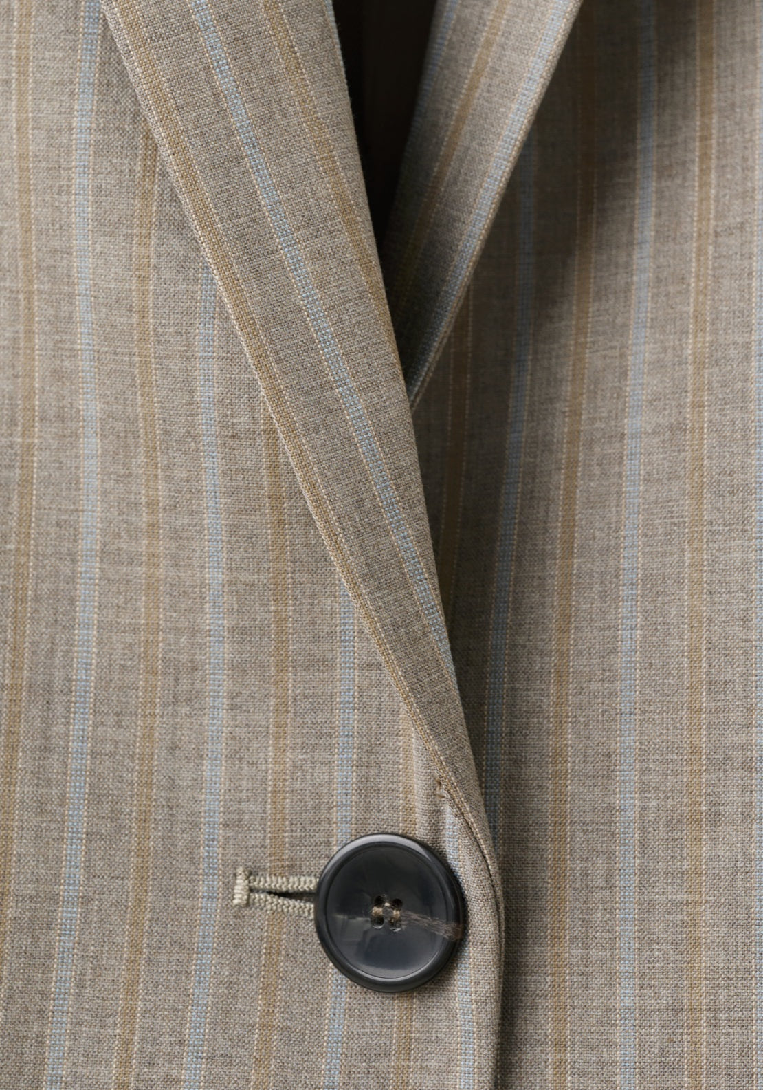 Wool Blend Suit Blazer - Brown