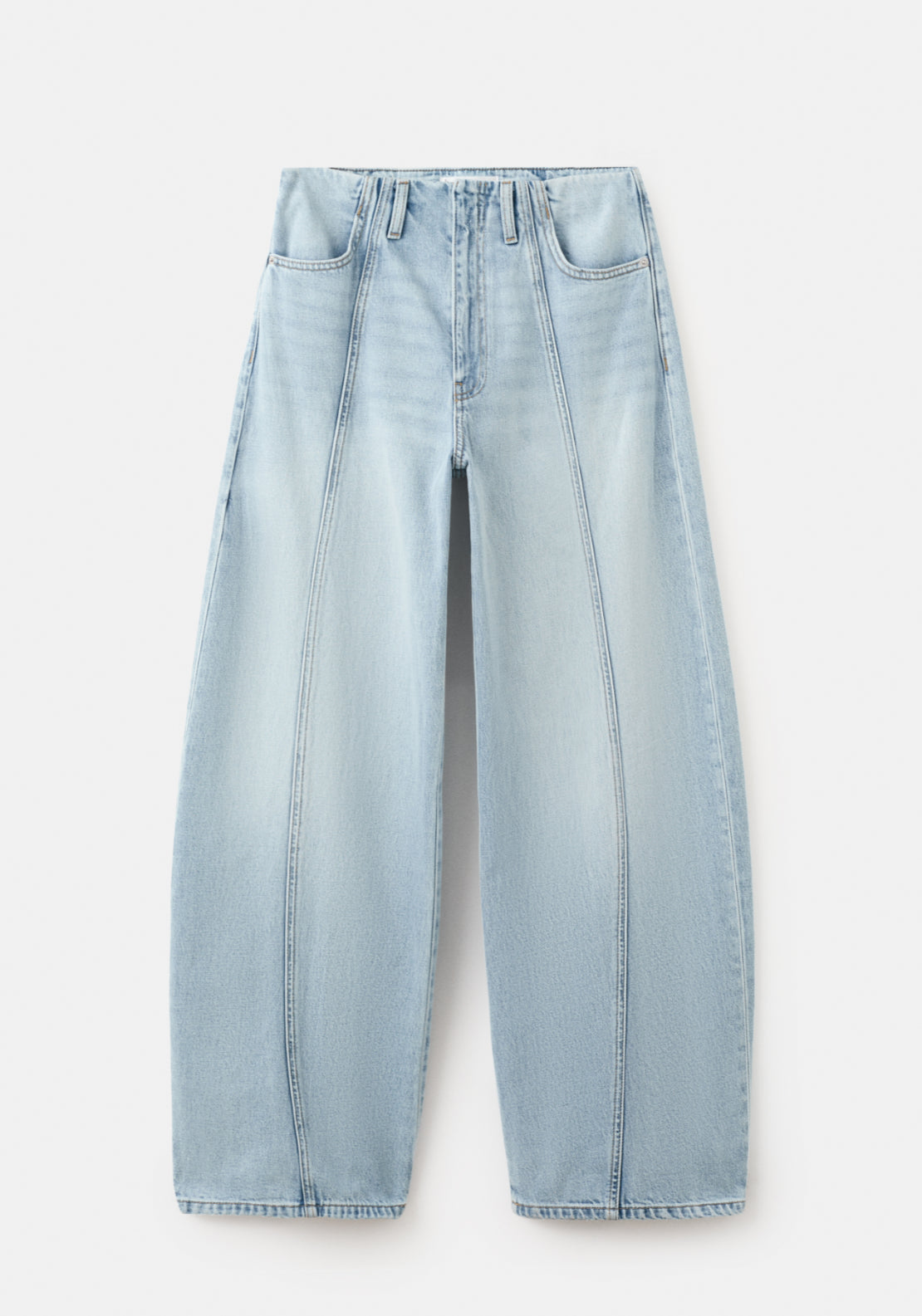 Balloon Jeans With Seams - Blue