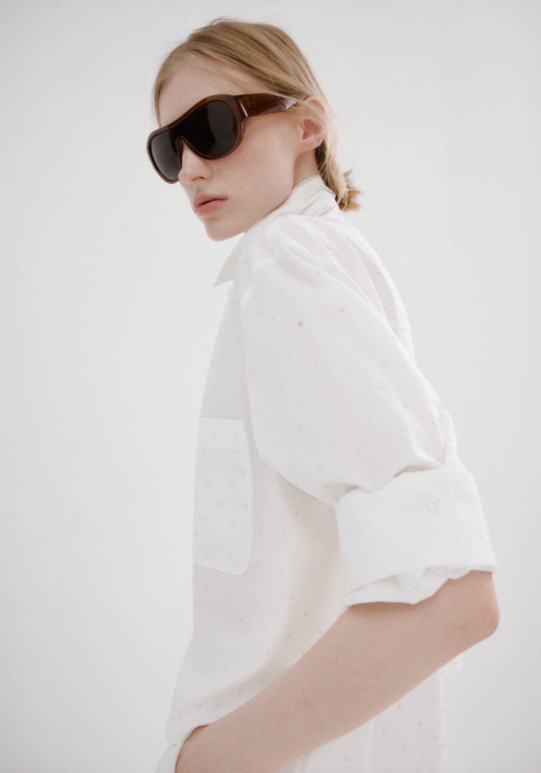 Pearl Pocket Shirt - Cream