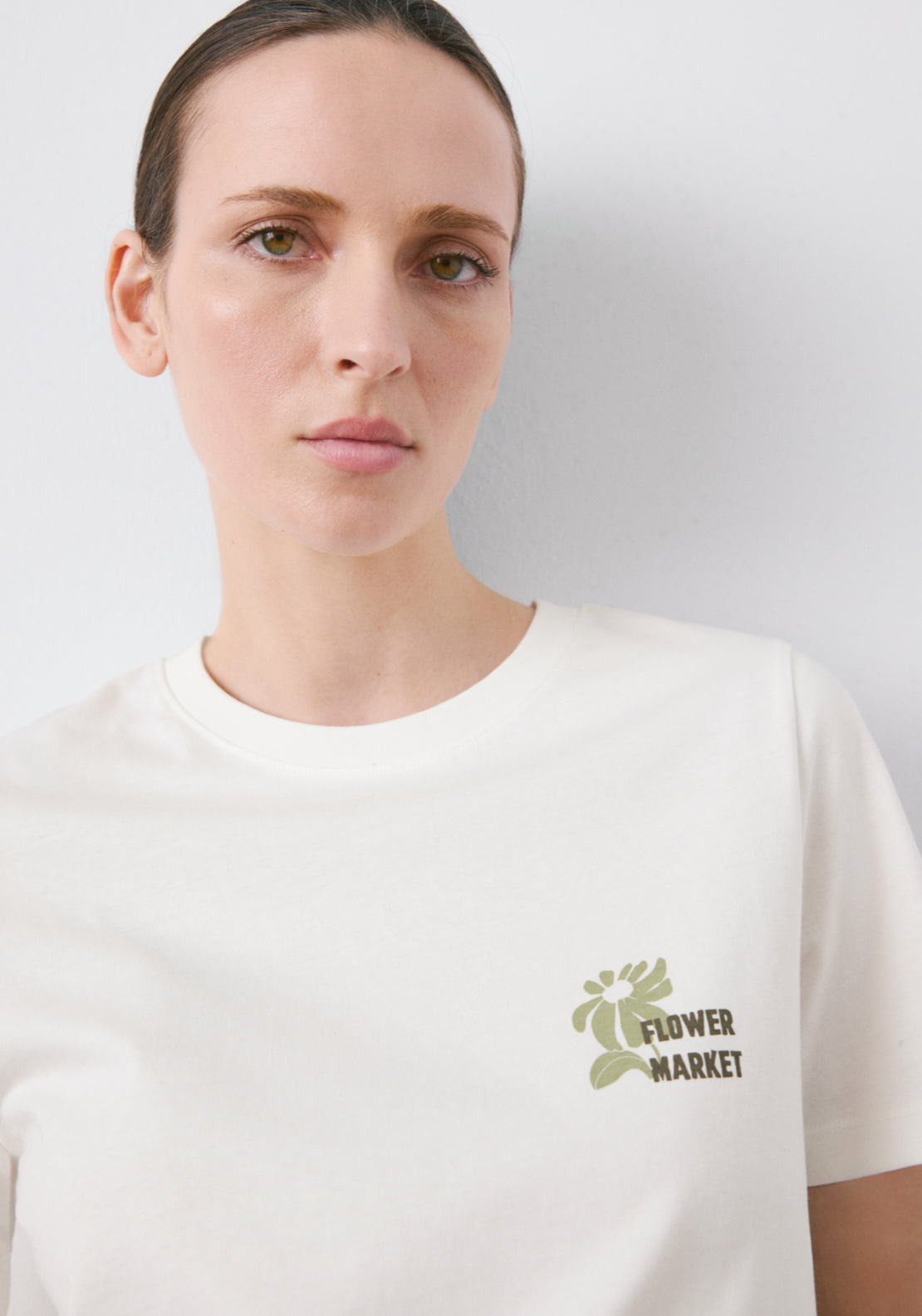 Printed Cotton Blend T-Shirt - Green