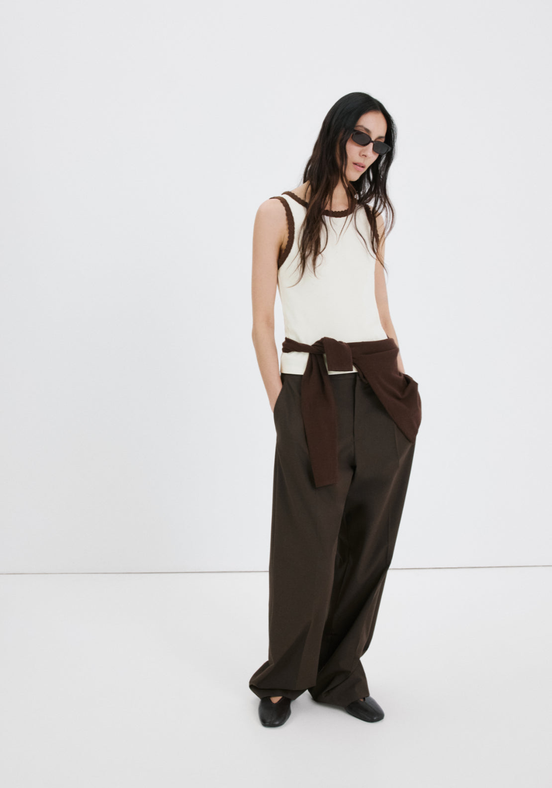 Scalloped Edge Top - Cream
