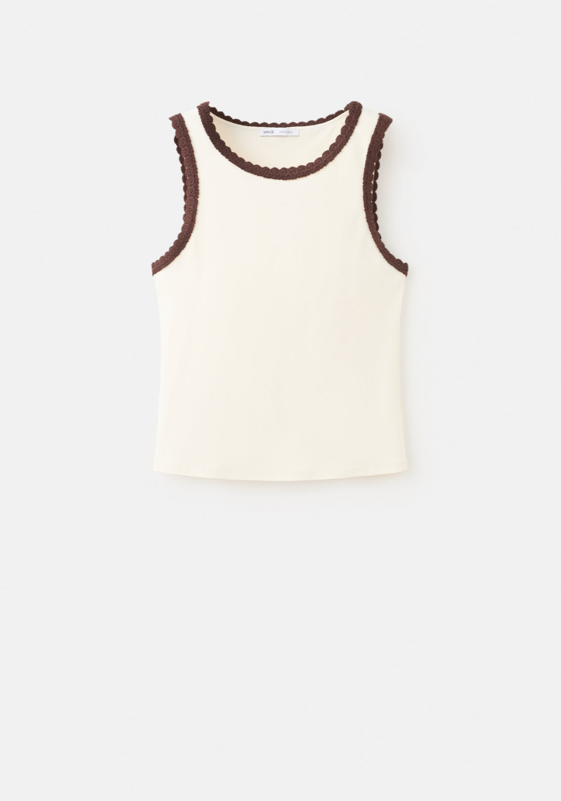 Scalloped Edge Top - Cream