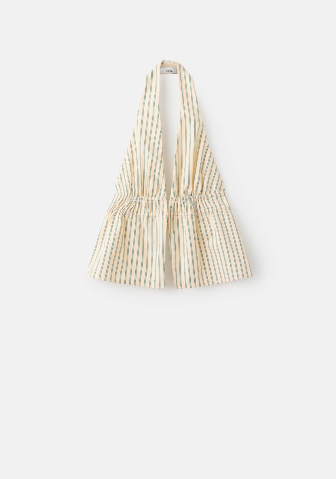 Striped Halter Neck Top - Yellow