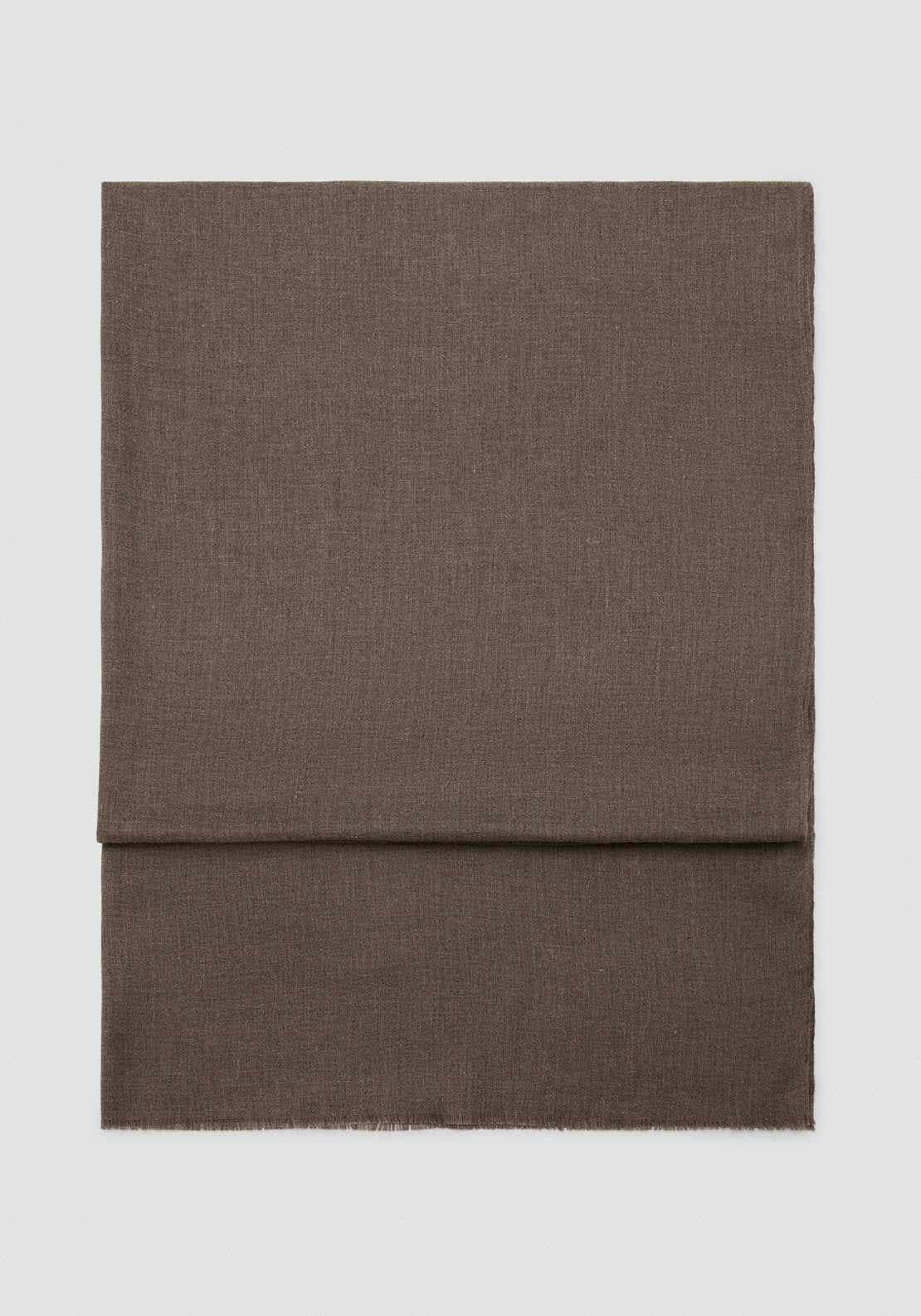Frayed Edge Scarf - Brown
