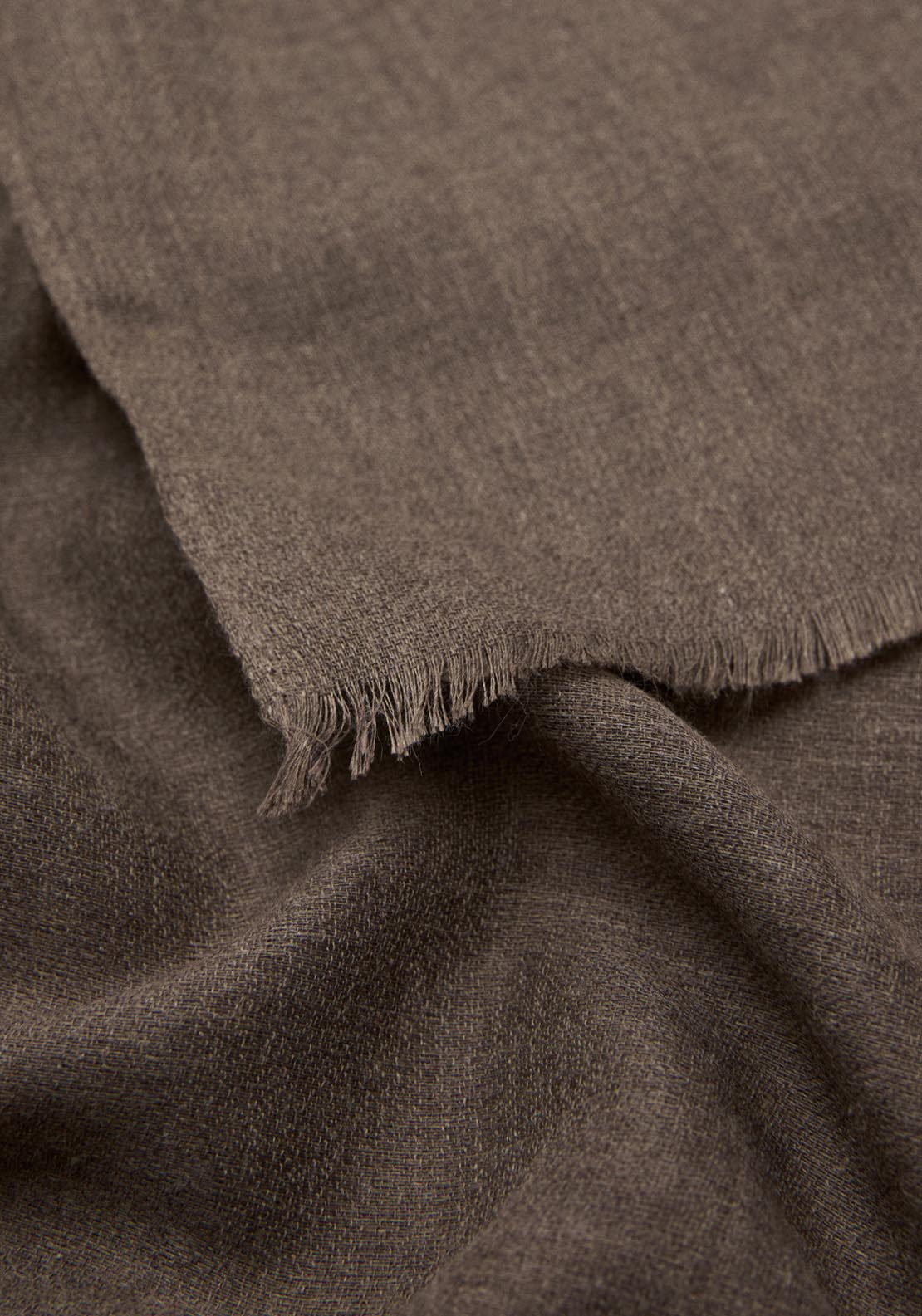 Frayed Edge Scarf - Brown