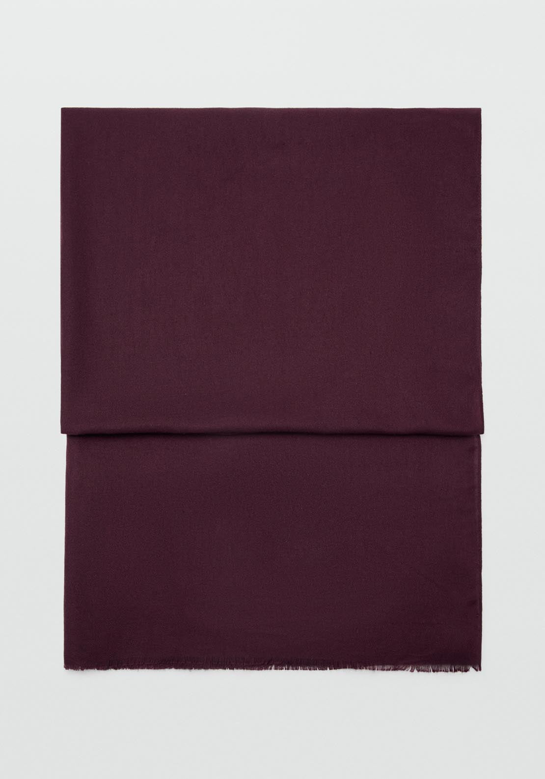 Frayed Edge Scarf - Burgundy
