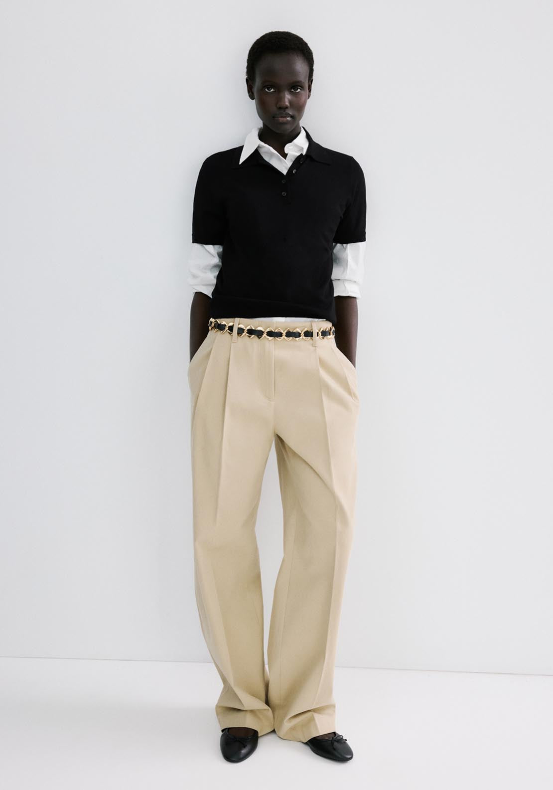 Polo Neck Sweater - Black