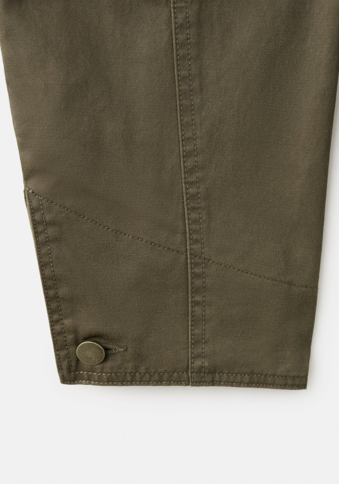 Denim Parka With Contrasting Collar - Green