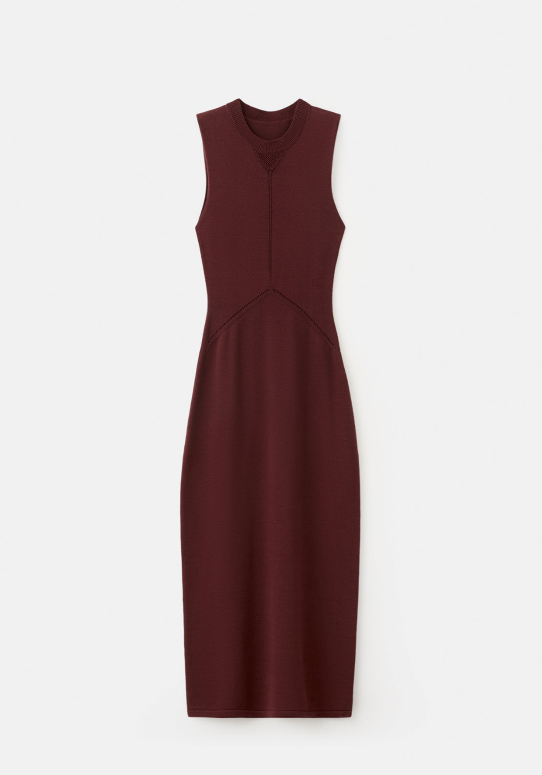 Knit Midi Dress - Burgundy