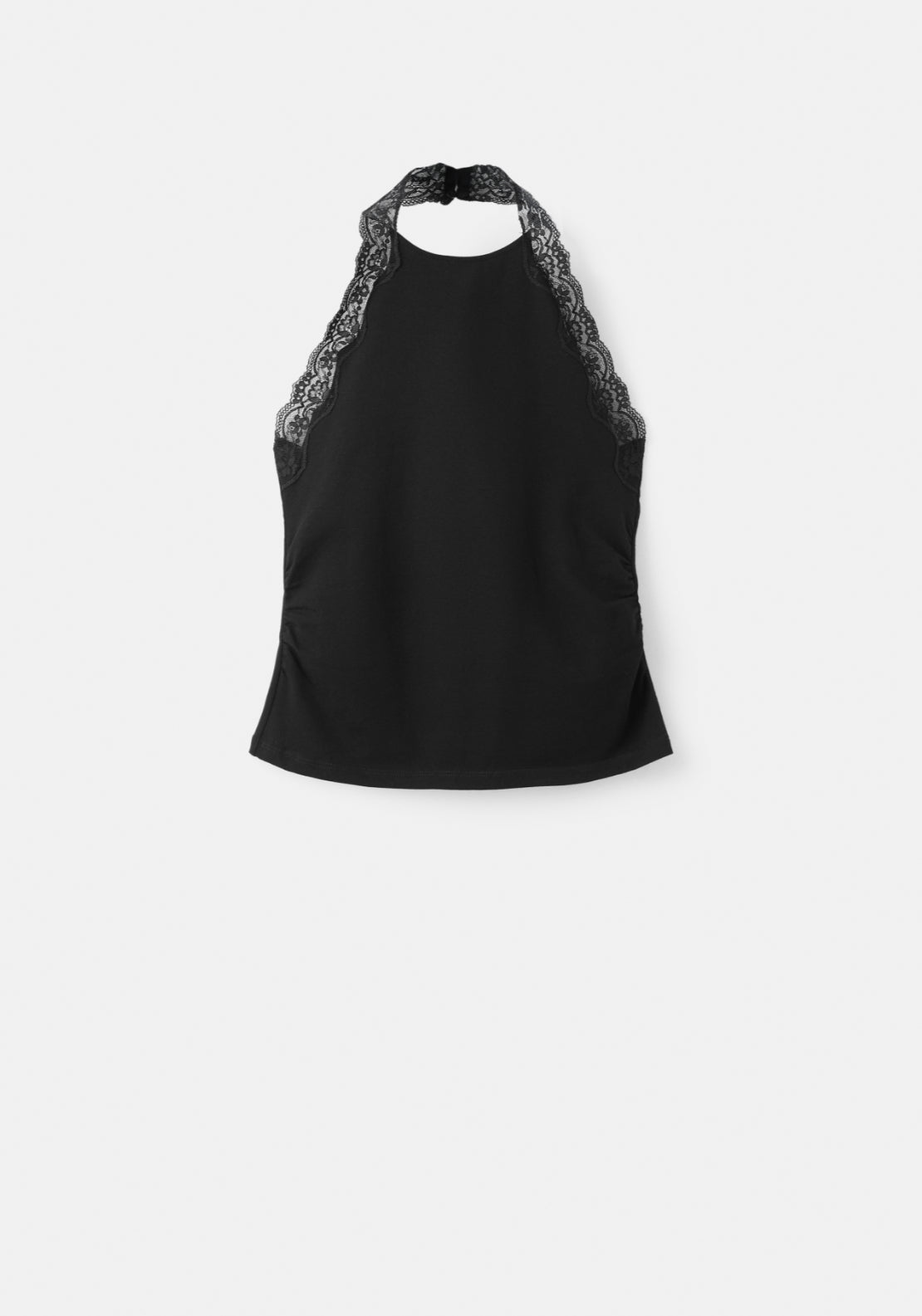 Lace Trim Top - Black