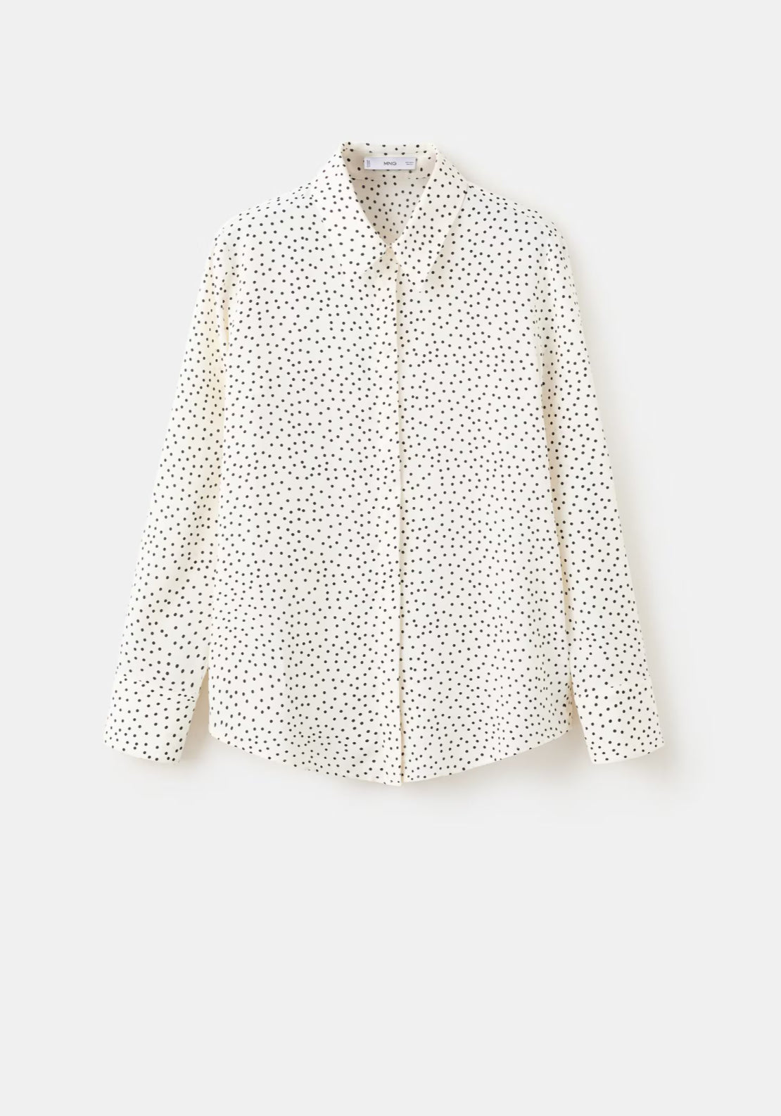 Straight Cut Animal Print Blouse - Cream