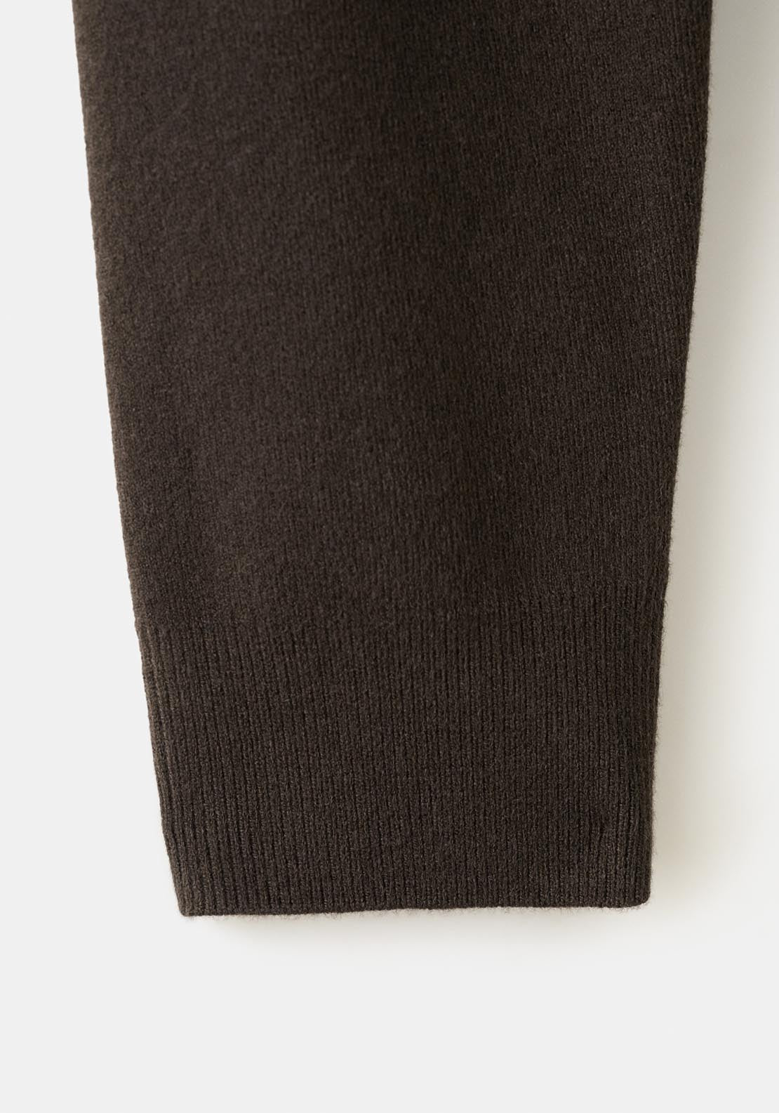Combined Shirt Collar Sweater - Brown