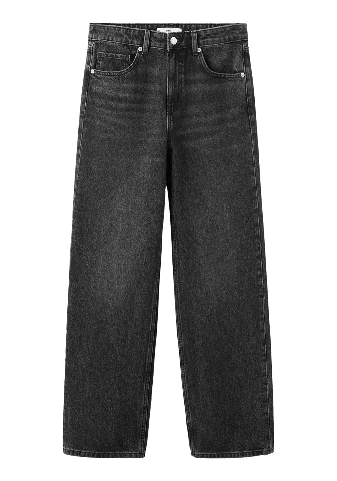 Straight Low Waist Jeans - Grey