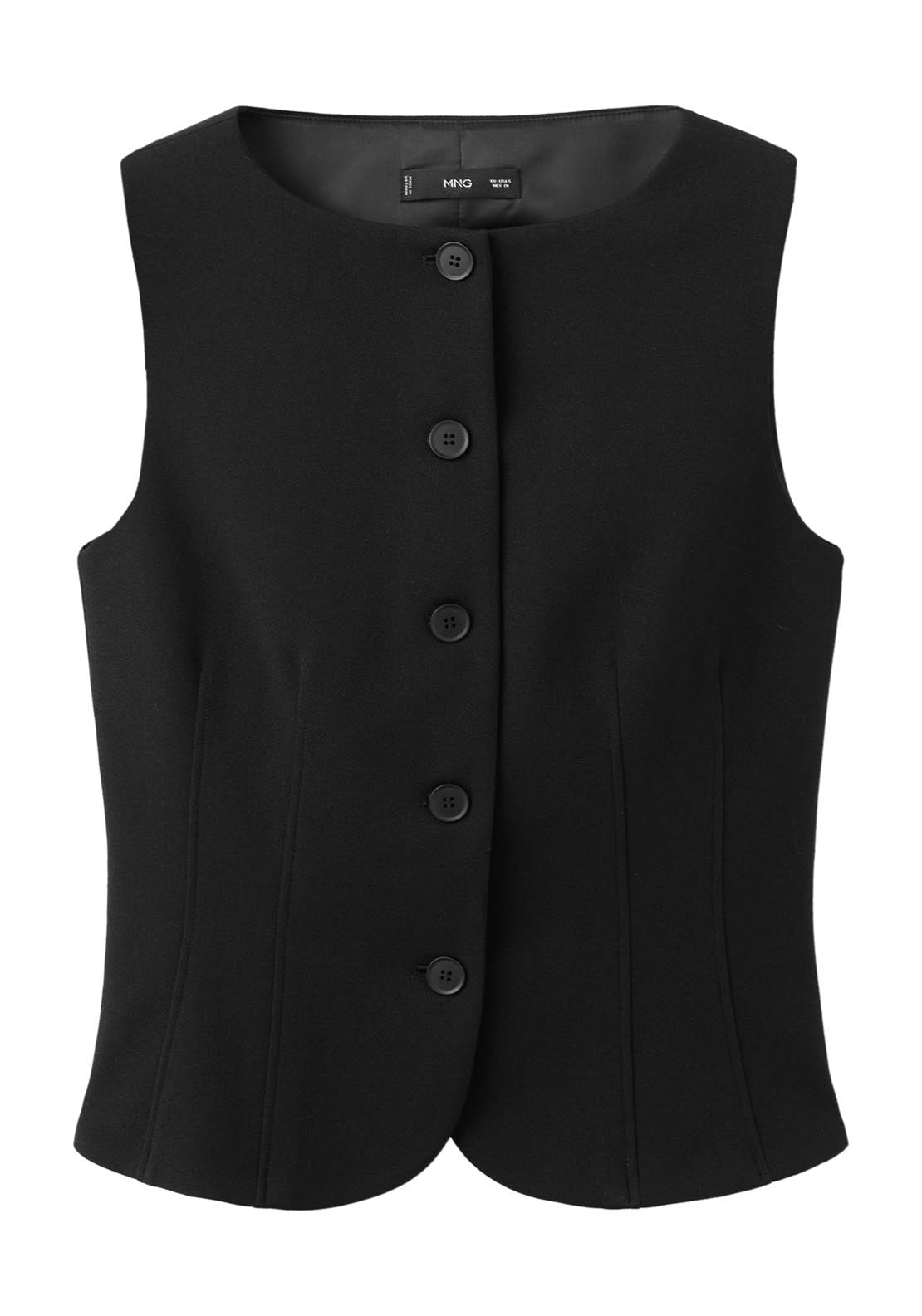 Buttoned Vest - Black