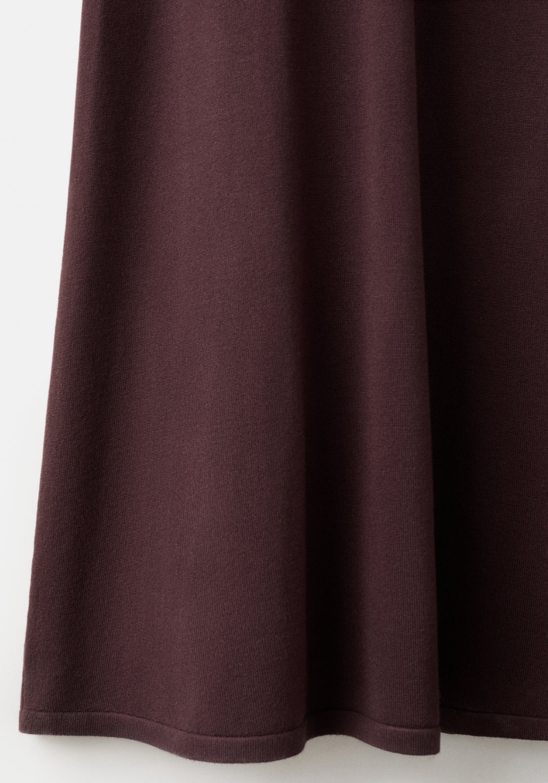 Perkins Neck Knitted Dress - Chocolate Brown