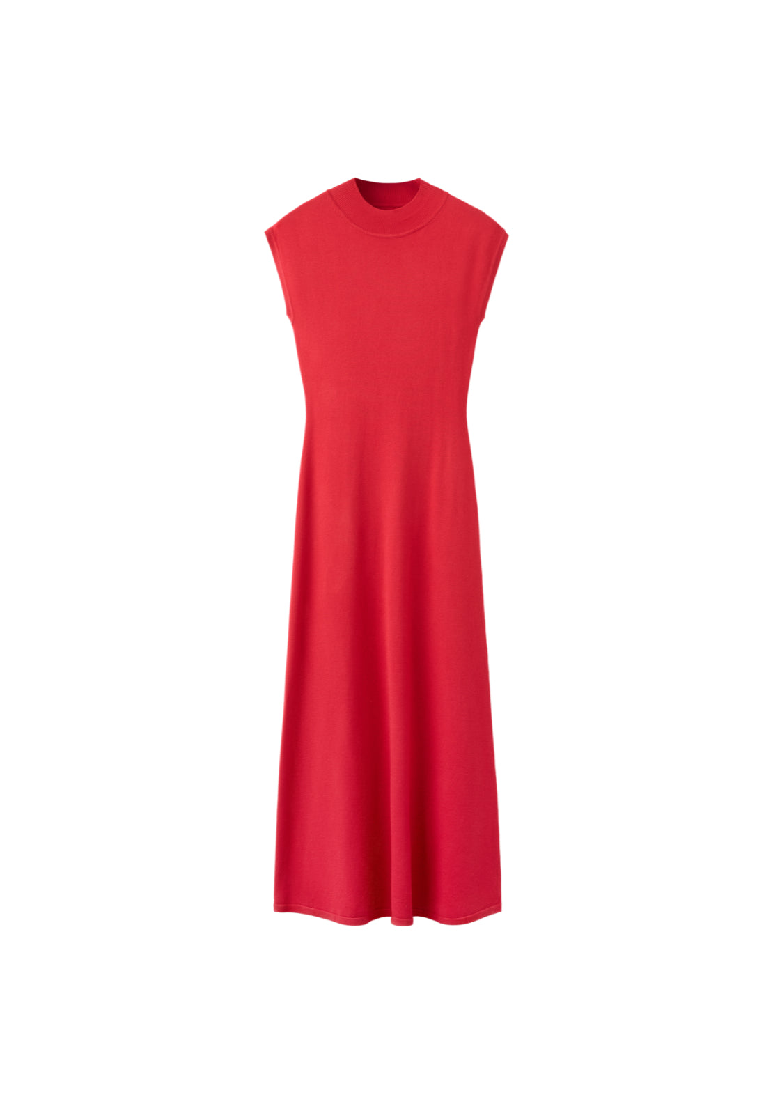 Perkins Neck Knitted Dress - Chocolate Brown