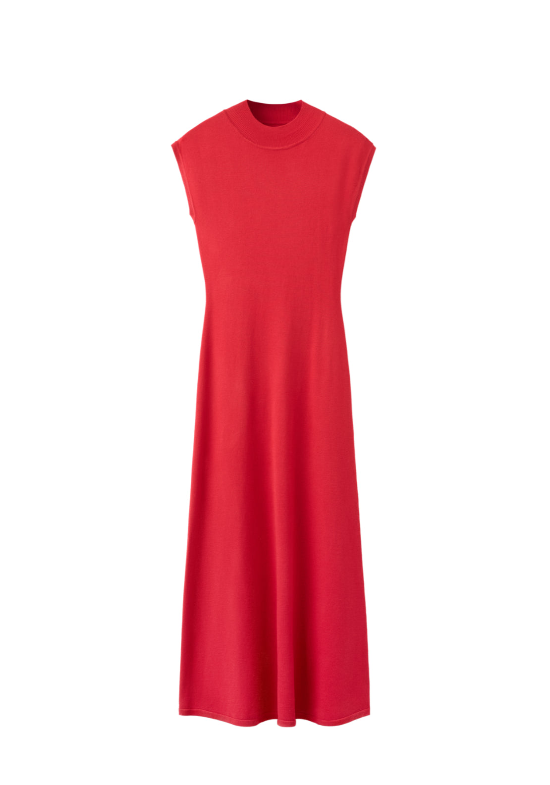 Perkins Neck Knitted Dress - Chocolate Brown
