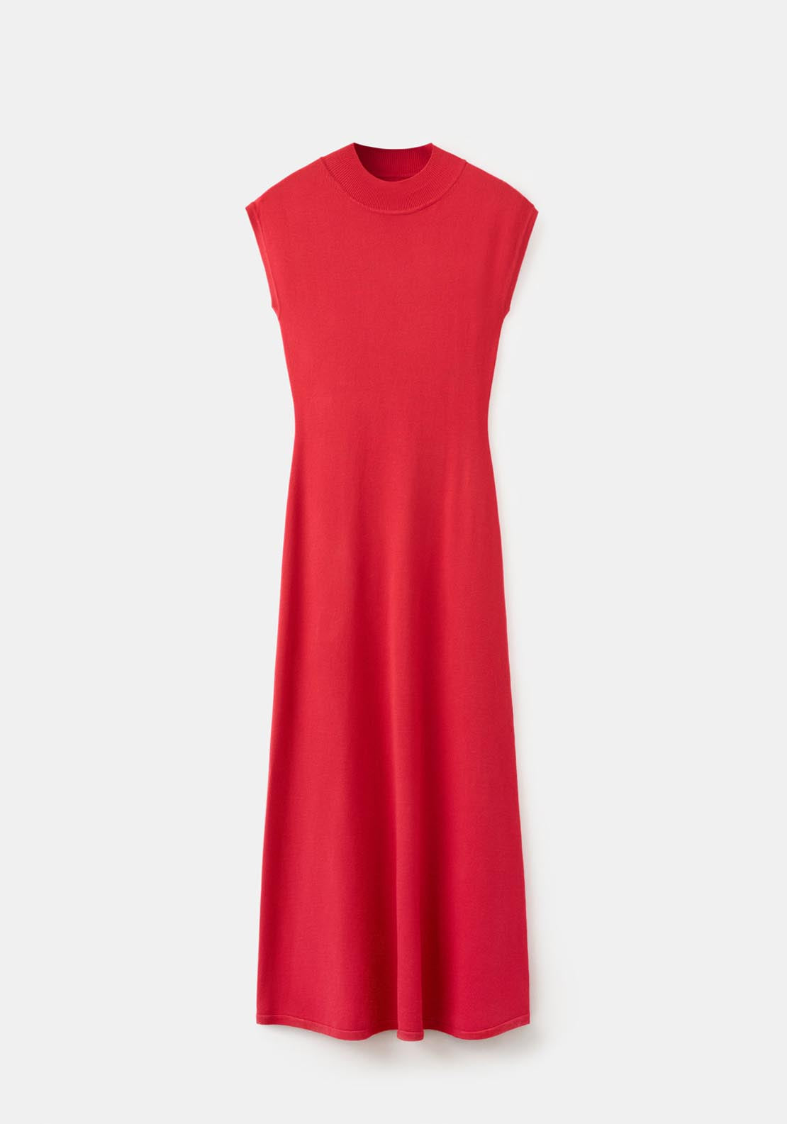 Mango A Line Perkins Neck Knitted Dress - Red 7 Shaws Department Stores