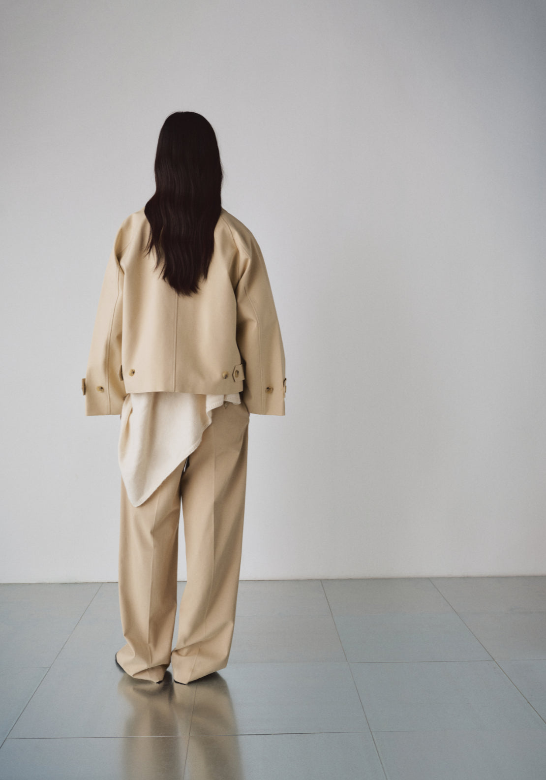 Mango Oversized Short Trench Coat - Cream 2 Shaws Department Stores