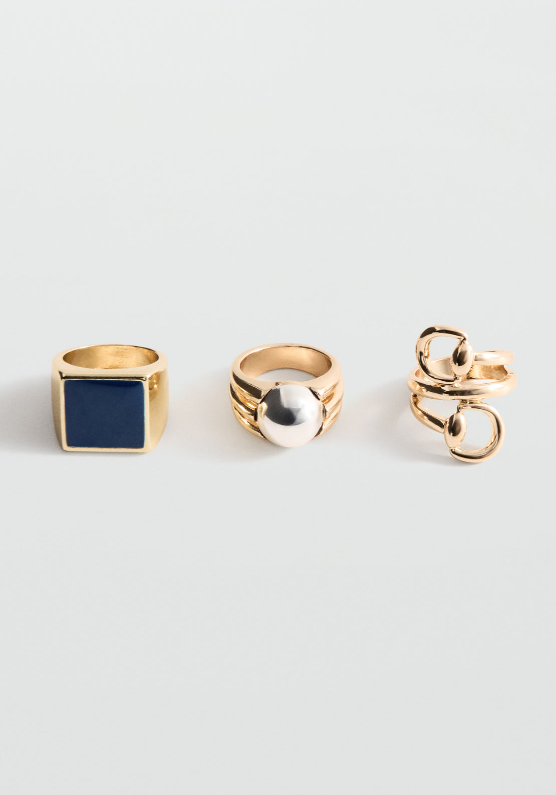 Combined Ring 3 Set - Gold