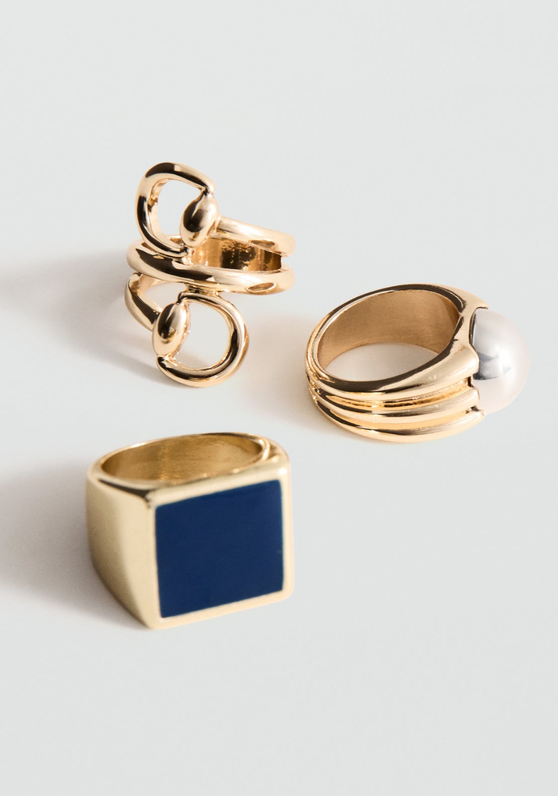 Combined Ring 3 Set - Gold