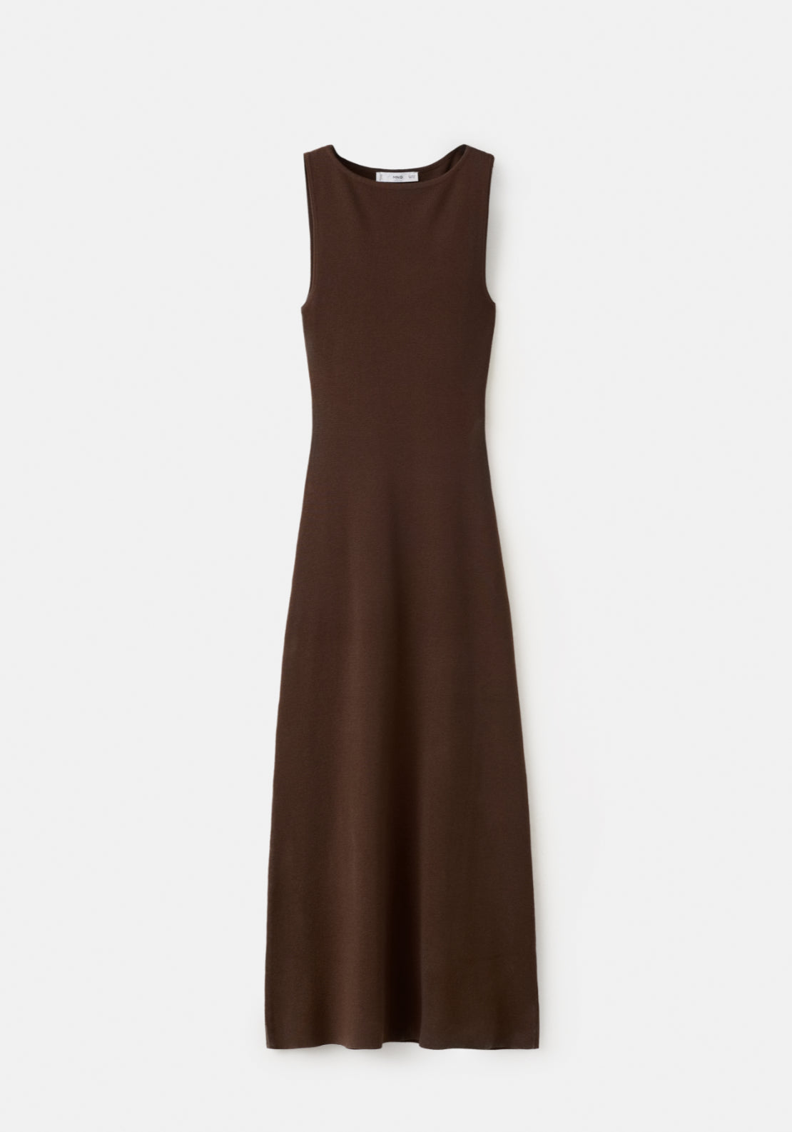 Fitted Midi Dress - Brown