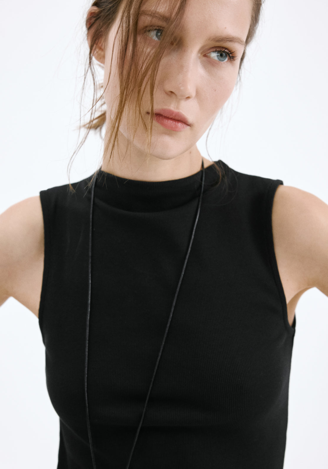 Contrast Bodice Dress - Black