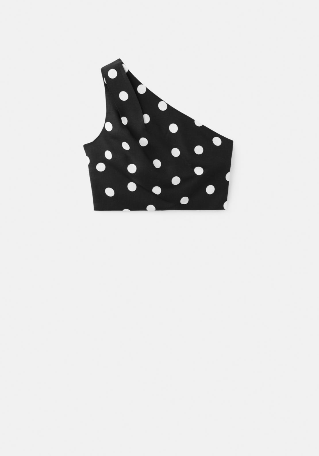 Asymmetric Polka Dot Top - Black