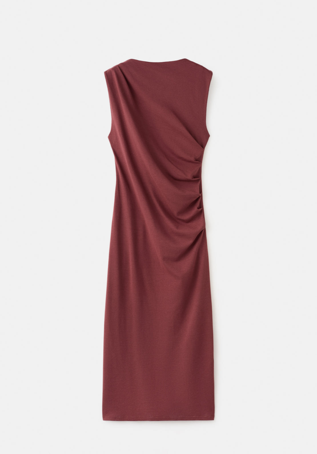 Long Draped Dress - Orange