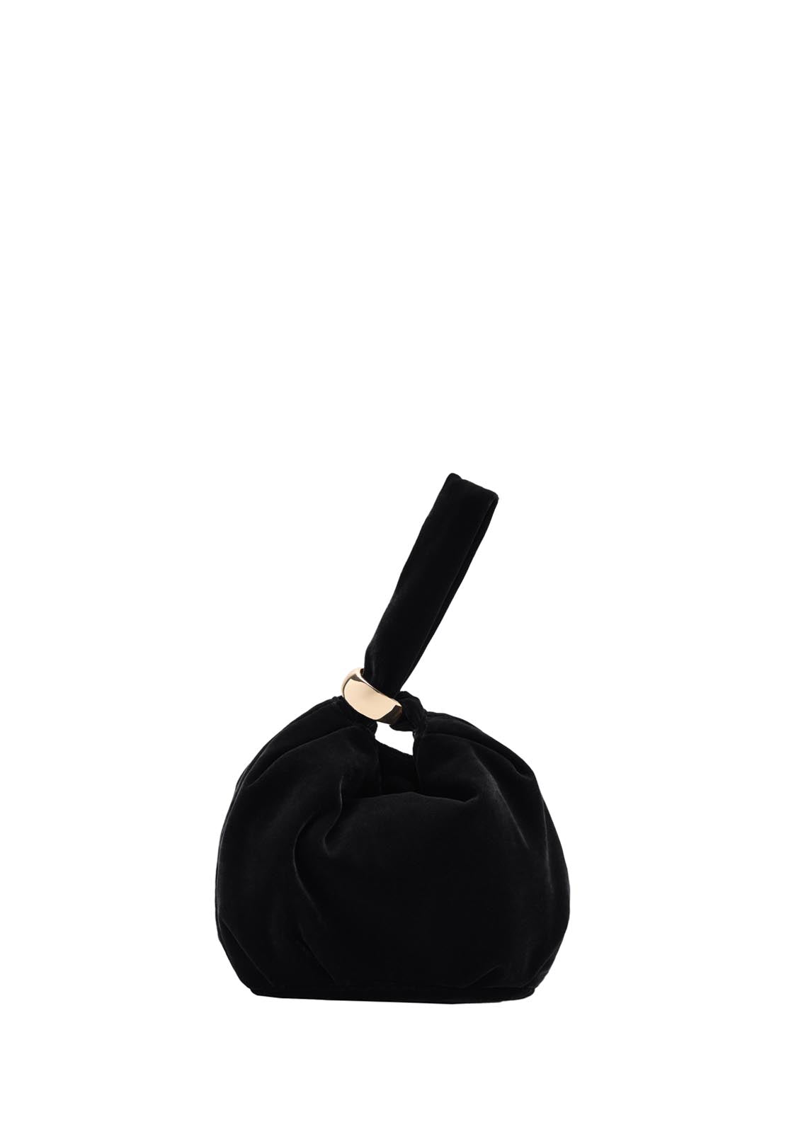 Mango Velvet Handbag With Metallic Detail - Black 6 Shaws Department Stores
