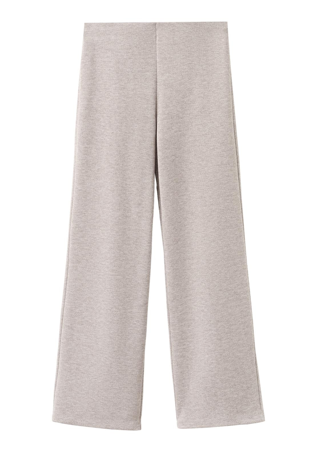 Straight Fit Trousers With Elastic Waist - Brown