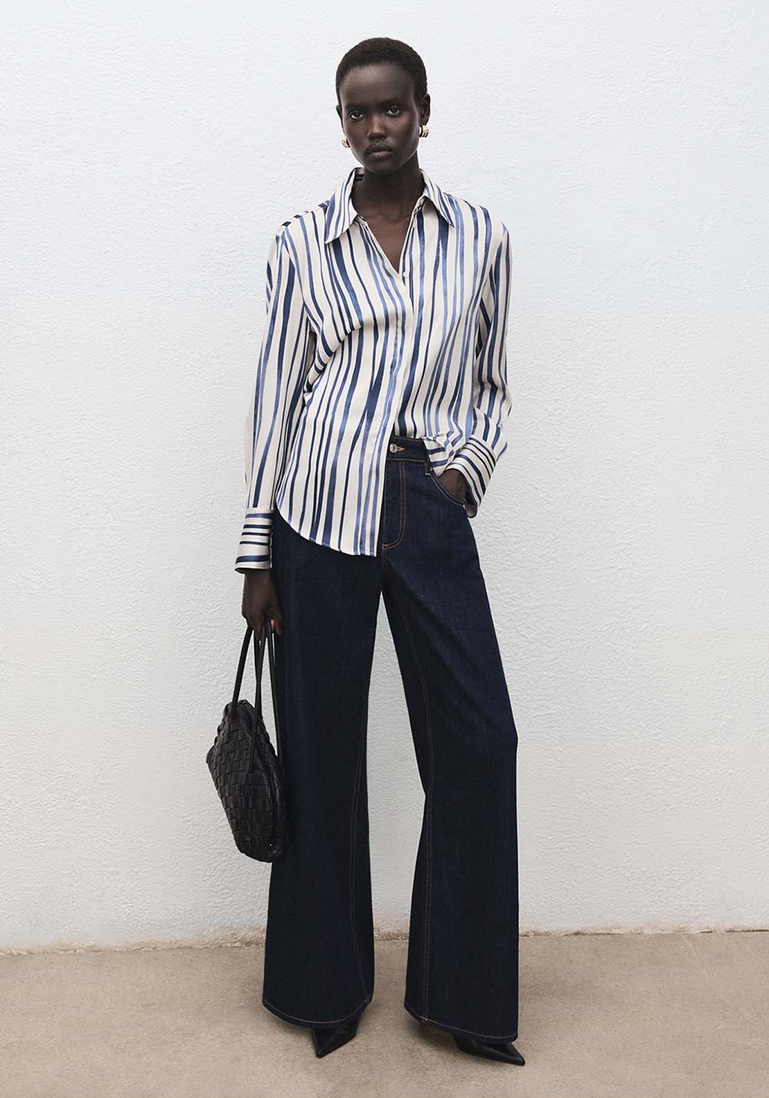Flowy Printed Shirt - Blue
