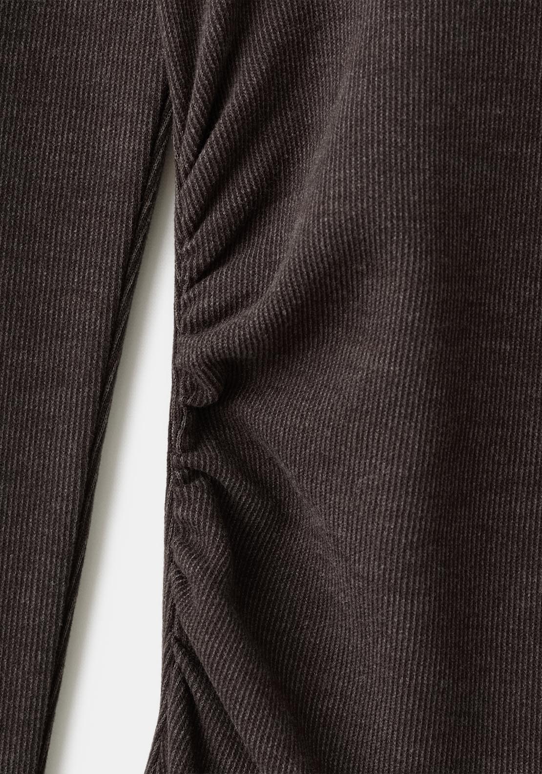 Fitted Sweater Dress - Brown