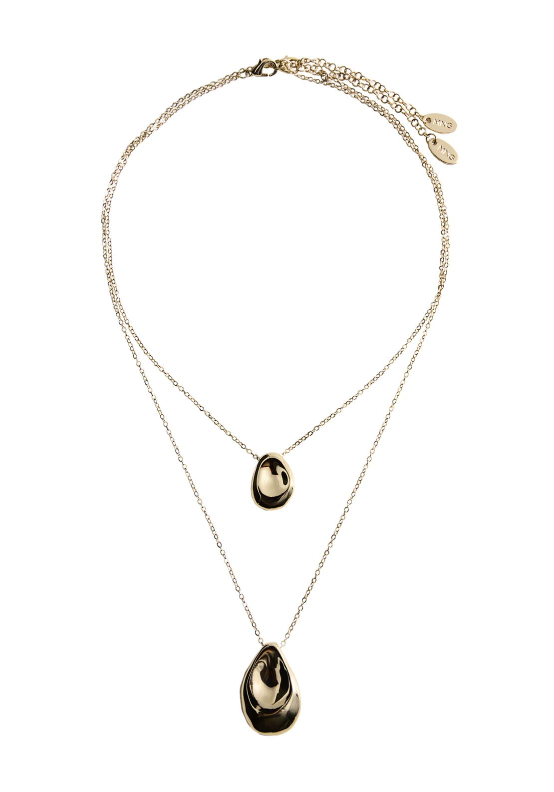 Double Pendant Necklace - Gold