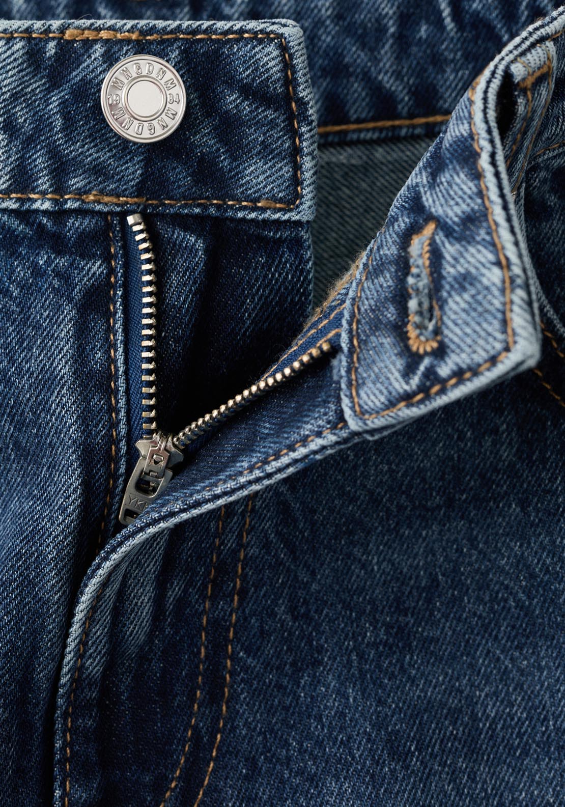 Low Waist Straight Leg Jeans - Blue