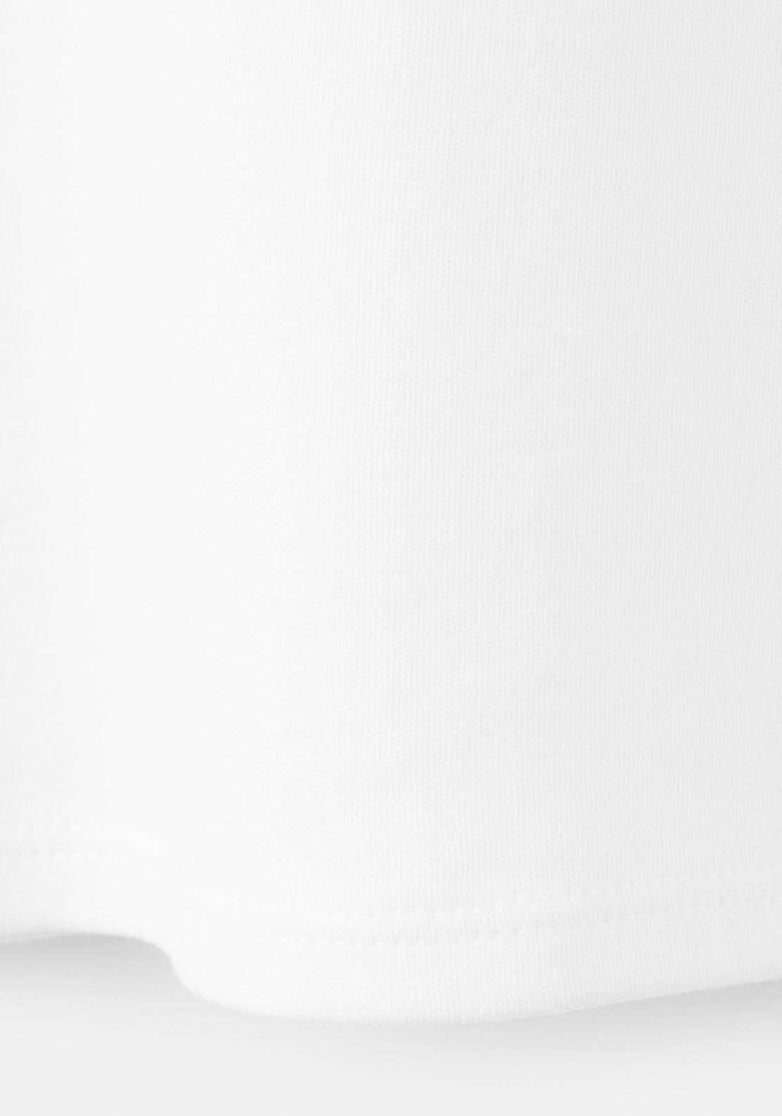 Mango Short Sleeved Cotton T Shirt - White 5 Shaws Department Stores