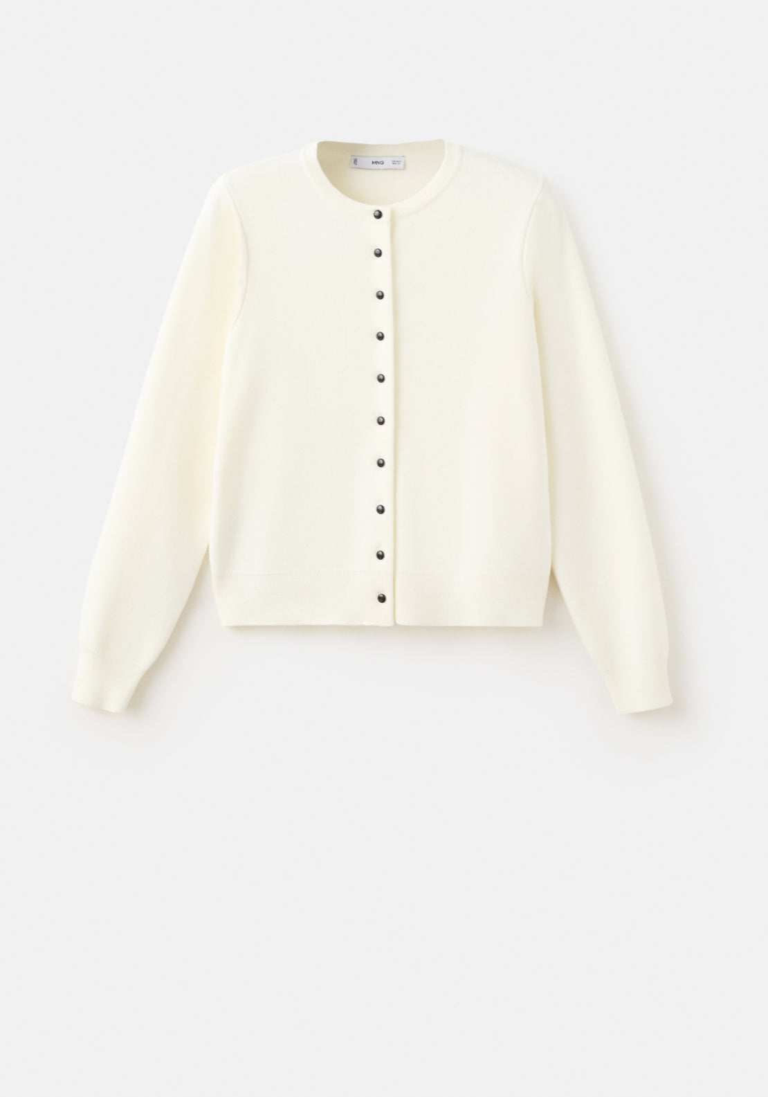 Knitted Button Cardigan - Cream