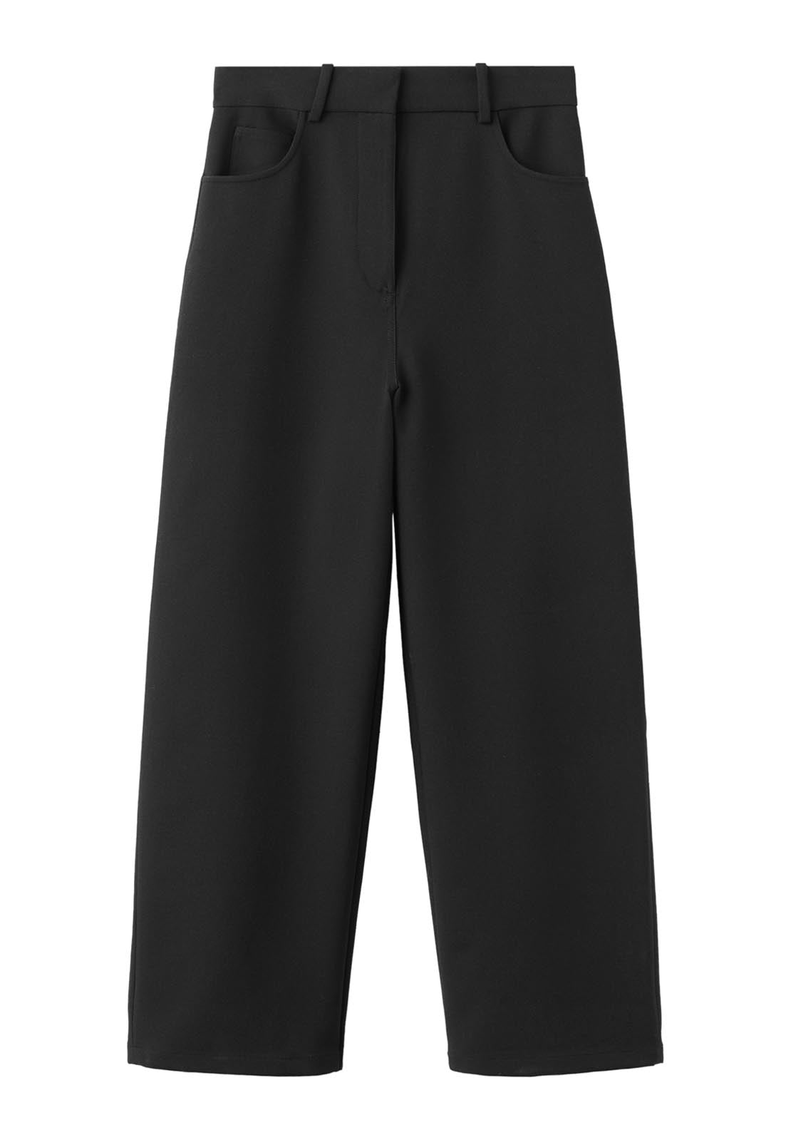 Mid Rise Suit Trousers - Black