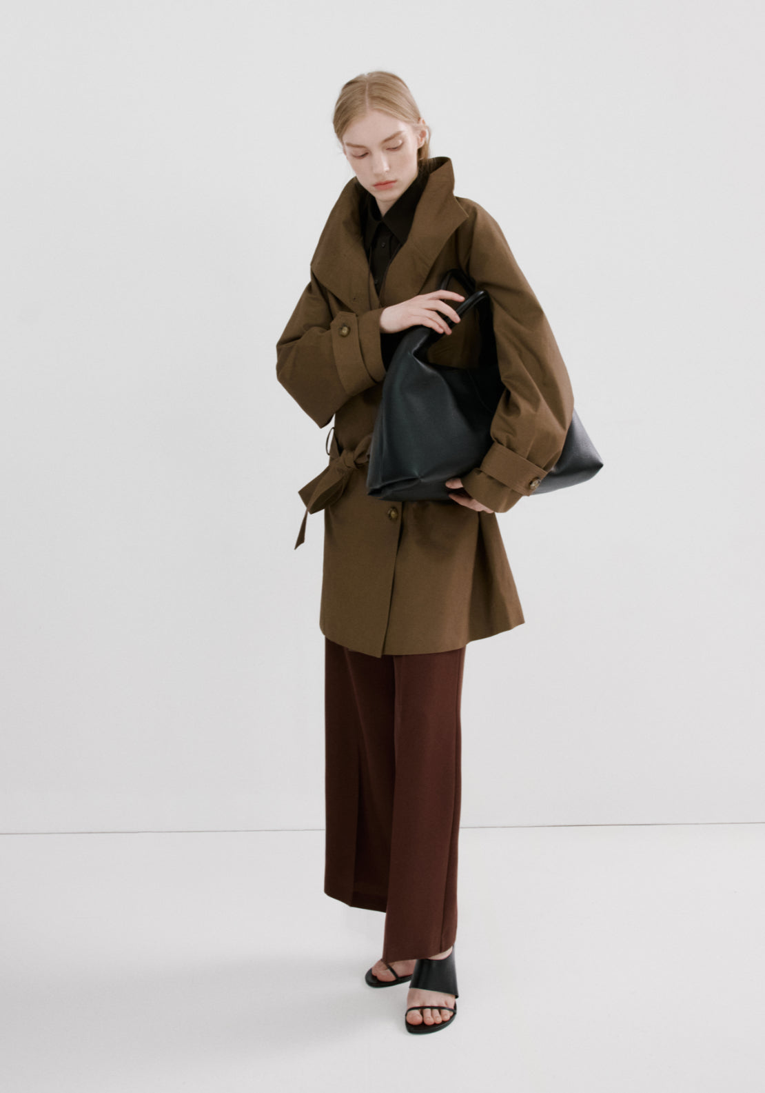 High Waisted Lyocell Pants - Orange