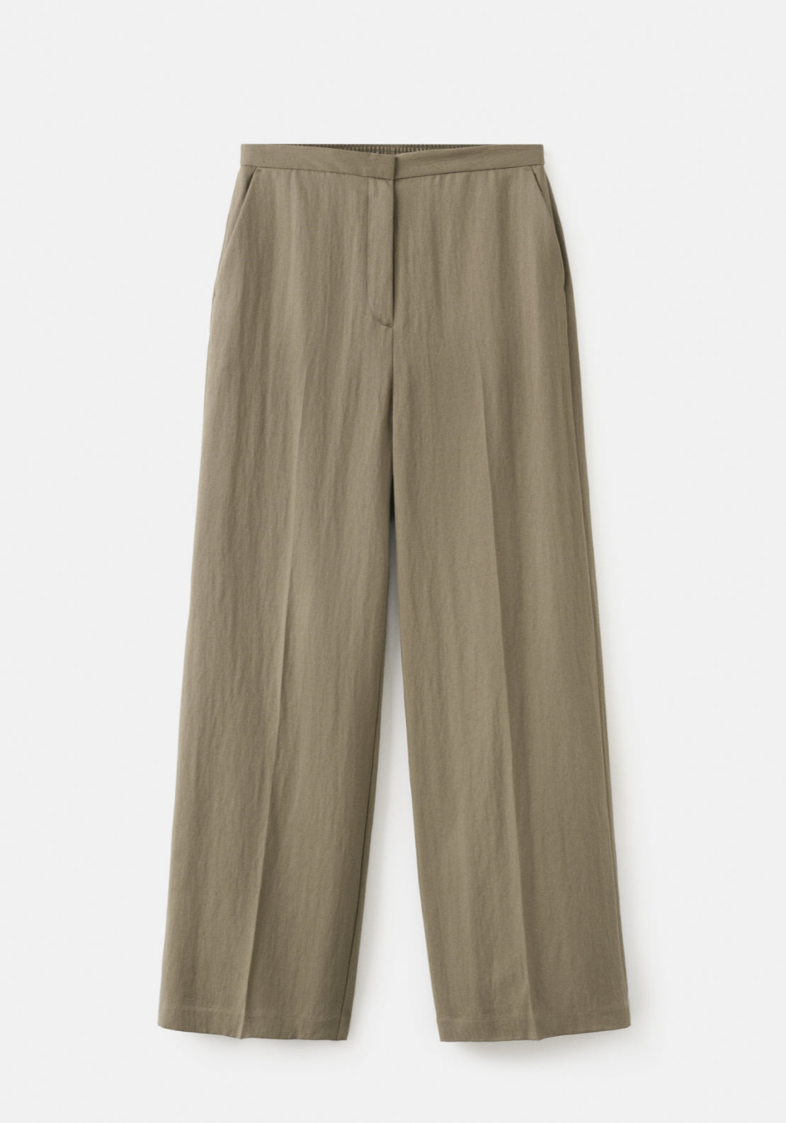 High Waisted Lyocell Pants - Green