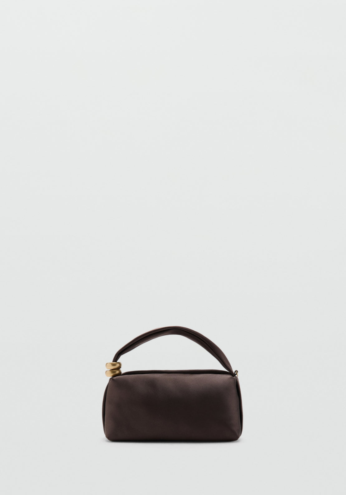 Metallic Detail Handbag - Brown