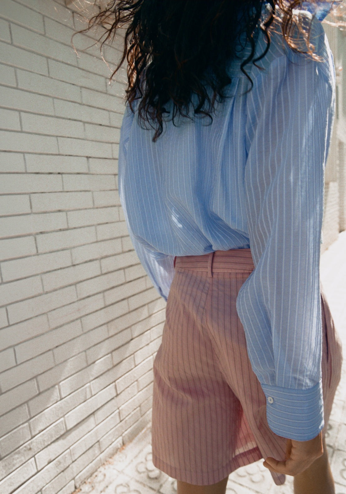 Striped Lyocell Shirt - Blue