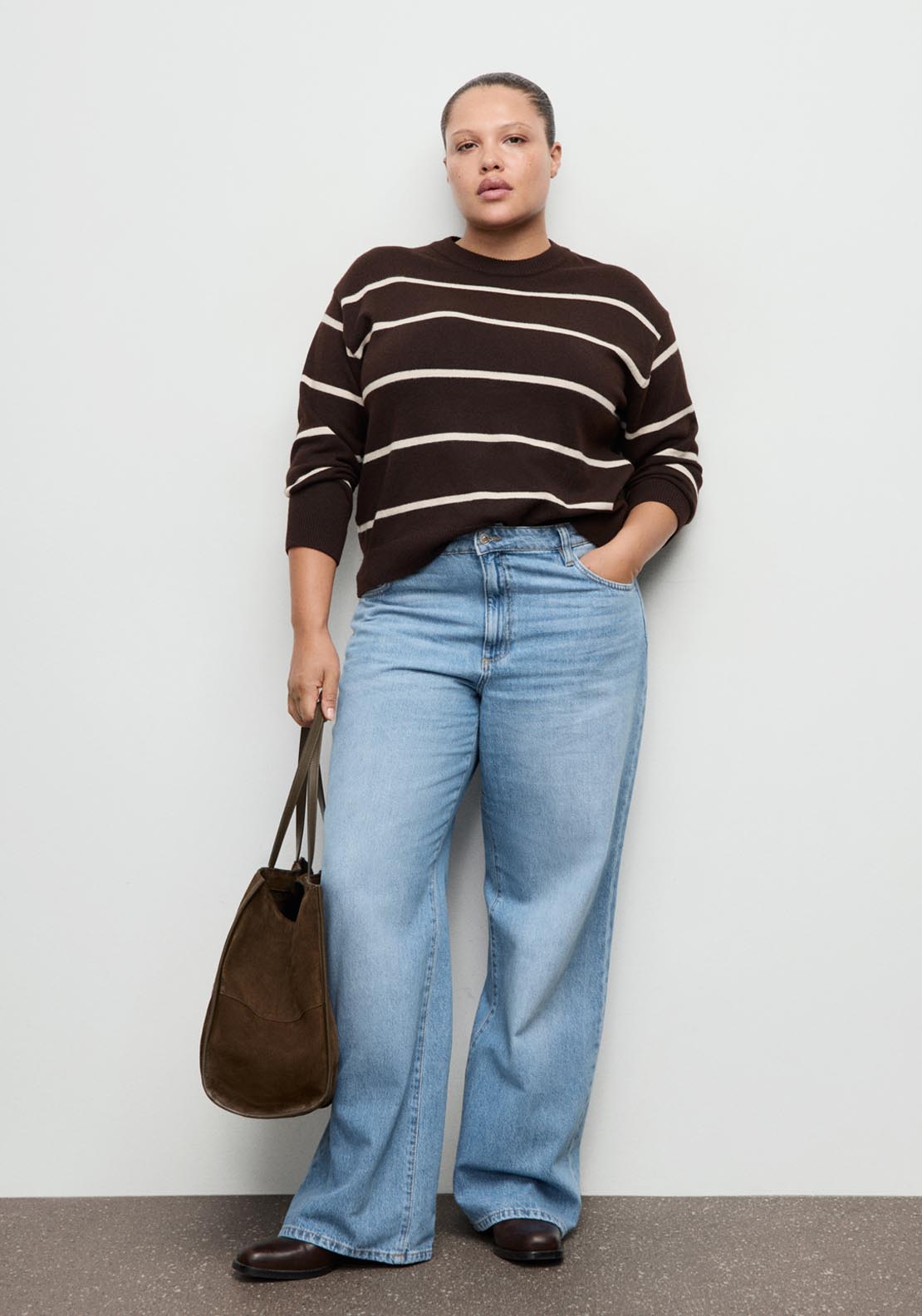 Danila High Waisted Wide Leg Jeans - Blue