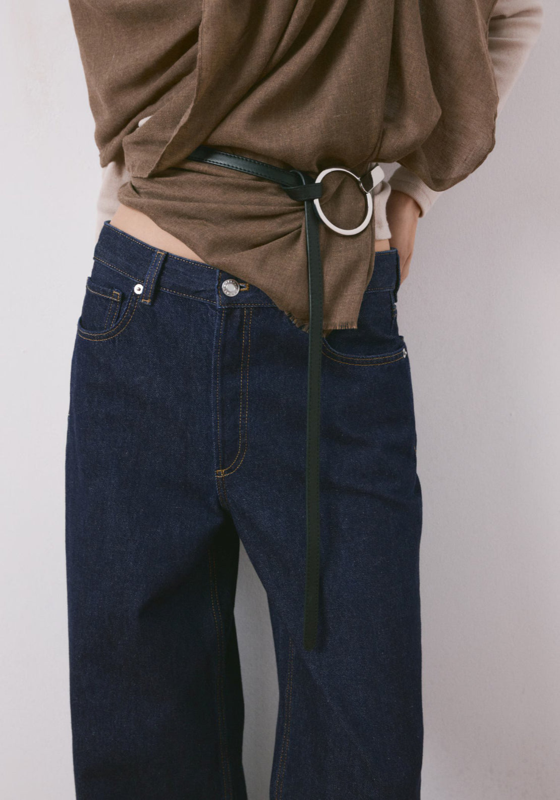 Low Waist Straight Jeans - Blue