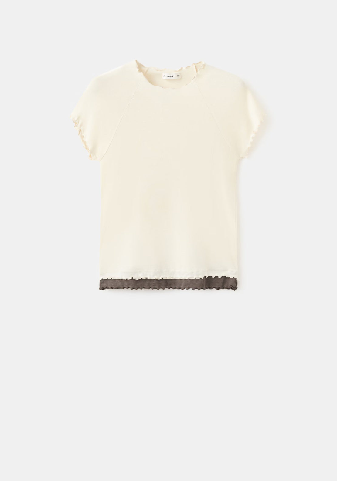 Contrasting T-Shirt - Cream